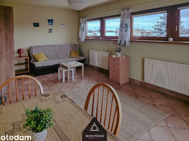 Kawalerka 32m2 Olsza: Balkon, widok na rzekę, parking przed budynkiem