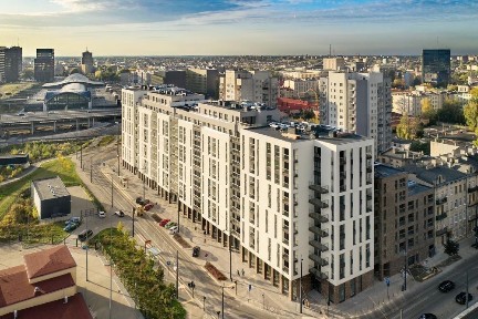 Do wynajęcia dwupokojowe mieszkanie w nowym centrum Łodzi, przy ulicy Tramwajowej (Osiedle Primo).