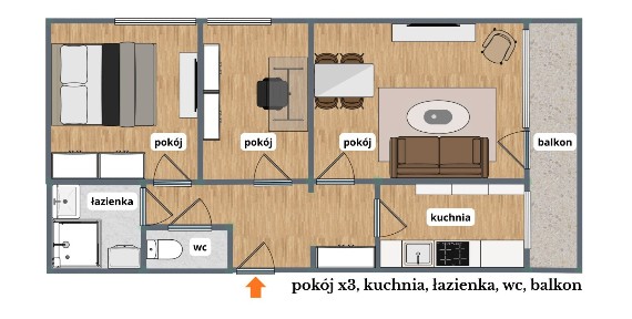 50,5 m2 | 3 pokoje | Dąbrowa Górnicza - REDEN | ul. Wojska Polskiego