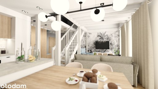 Dwupoziomowy wykończony apartament z balkonem w Lublinie