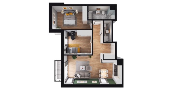 3-pokojowe mieszkanie 65m2 + balkon Bez Prowizji