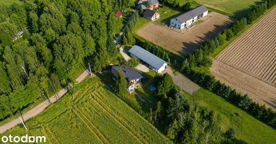 Siedlisko 2ha z dużym stawem, lasem, domem i garażem