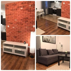 Kawalerka premium w centrum miasta, salon z aneksem kuchennym 30 m2