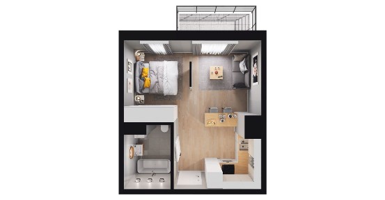 1-pokojowe mieszkanie 30m2 + balkon Bez Prowizji