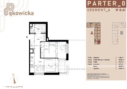 2 pokoje | 38,98 m² | ogródek 23,83 m²