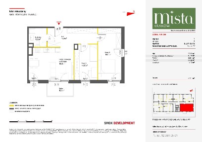 3-pokojowe mieszkanie 63m2 + balkon Bezpośrednio