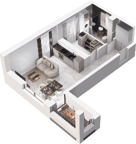 ALTA NOVUM - Twoje wymarzone miejsce nad Wisłą - 36,85m2 PARTER M01