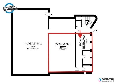 Magazyn z pom. biurowymi z dobrym dojazdem
