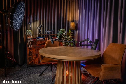 Studio podcastowe z klimatyzacją.