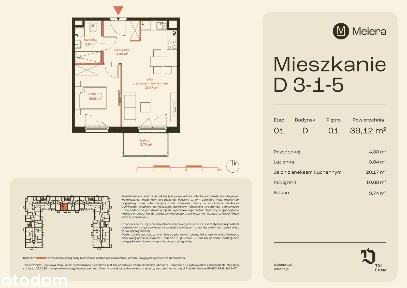 2-pokojowe mieszkanie 39m2 + balkon Bezpośrednio