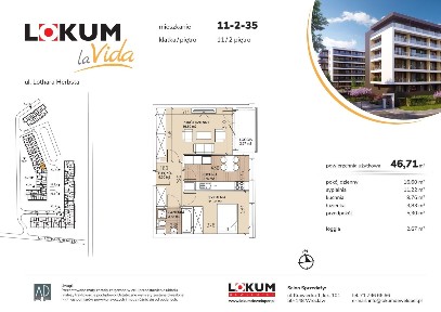 2-pokojowe mieszkanie 47m2 + loggia Bez Prowizji