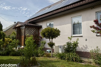 Bliźniak 131 m2, działka 1600 m2, panele słoneczne, klimatyzacja