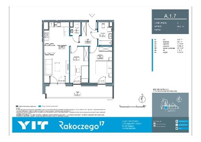 3-pokojowe mieszkanie 58m2 + loggia