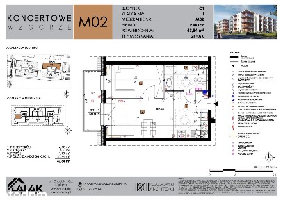2-pokojowe mieszkanie 43m2 + balkon
