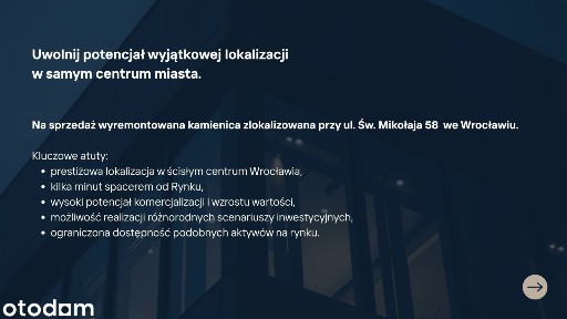 Kamienica inwestycyjna 23% VAT w centrum Wrocławia