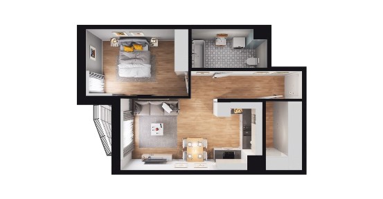 2-pokojowe mieszkanie 47m2 + balkon Bezpośrednio