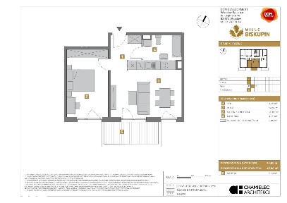 2-pokojowe mieszkanie 44m2 + balkon