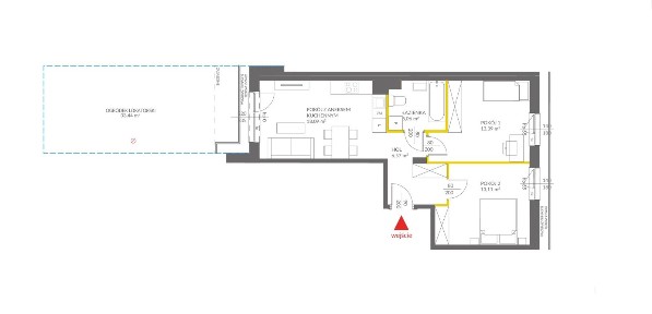 GOTOWE mieszkanie z super układem z garderobą i NAROZNYM balkonem 14m2