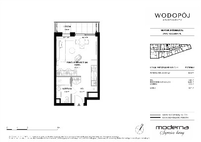 1-pokojowe mieszkanie 30m2 + loggia Bezpośrednio