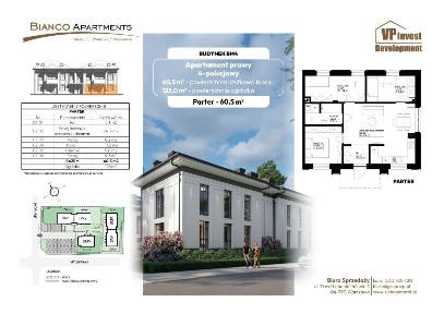 Apartament BM4 parter z ogrodem 125 m² | Bianco Apartments | Marki