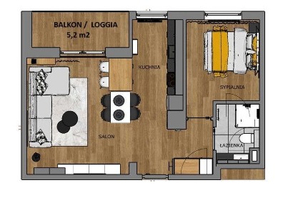 2pok balkon garaż klimatyzacja media Mpec od 1.09