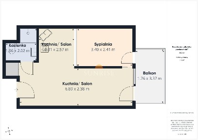 36 m² z przeszkloną ścianą | balkon | Kołobrzeg Bałtycka |