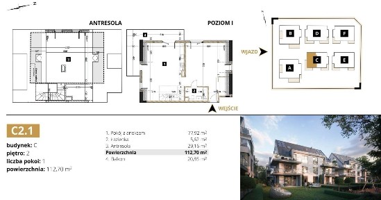 Przestronny apartament dla rodziny, antresola, balkon 0% prowizji