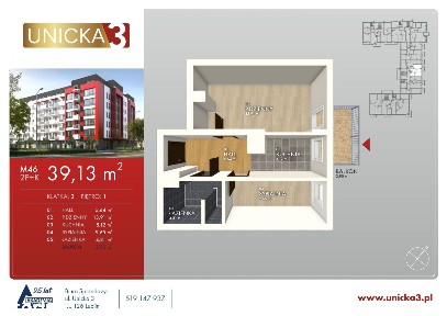 2-pokojowe mieszkanie 39m2 + balkon Bezpośrednio
