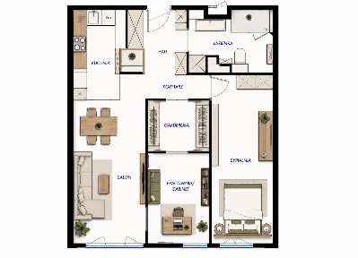 3 pokoje i garderoba| Pruszków | 61,69 m² | BEZ 2% PCC
