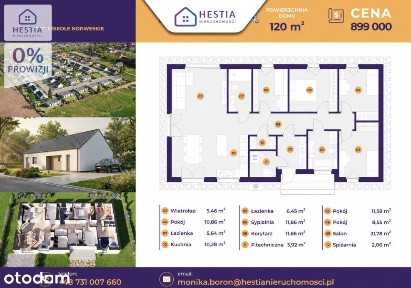 -50 tysięcy! Dom wolnostojący 120 m² działka 743m²