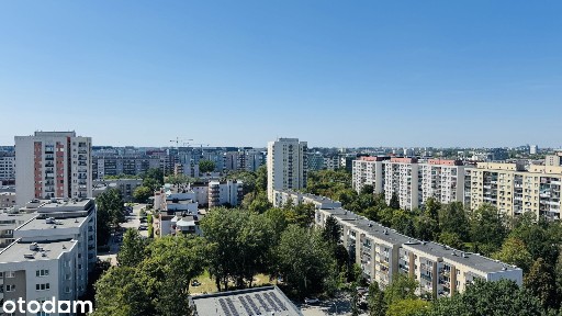 Panorama Warszawy z 15. piętra obok Metro Wilanowska