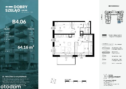 3-pokojowe mieszkanie 64m2 + balkon Bez Prowizji
