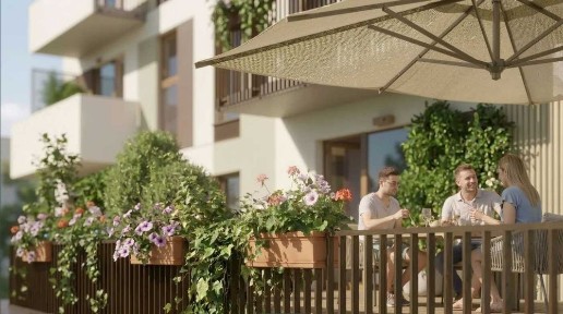 Blisko pętli tramwajowej - 2 pokoje z balkonem - 41,34 m²