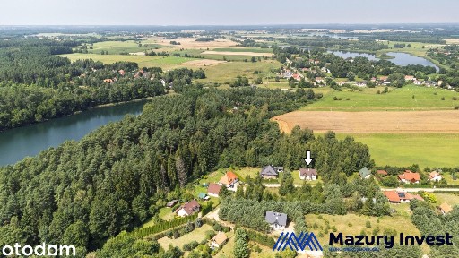 Dwulokalowy dom otoczony lasem - 180 m do czystego jeziora Łęsk!