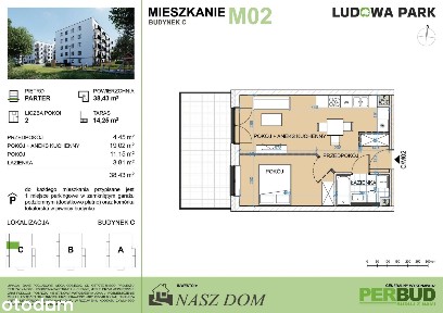 Ludowa Park | mieszkanie 2-pok. | CM02