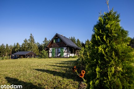 Klimatyczny domek całoroczny na mazurskim wzgórzu