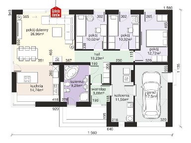 2 Domy po 126 m², pomieszczenia ok. 2,7 m, 3 sypialnie + salon, działka 984 m² - Nowe Dąbie / Przyłęki k. Bydgoszczy, stan surowy zamknięty
