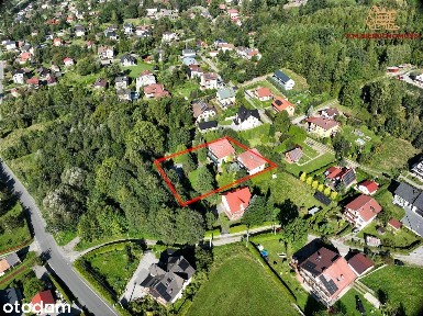 Piękna, widokowa działka z dwoma domami!