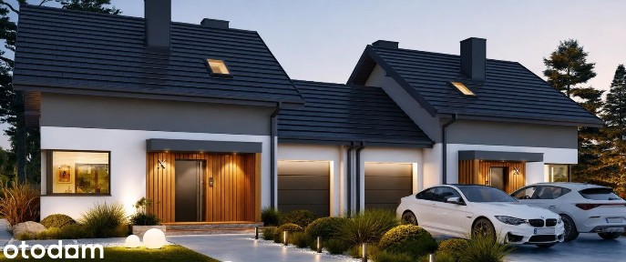 Nowy dom w zabudowie bliźniaczej| 111,42 m² |Garaż| Wola Rasztowska