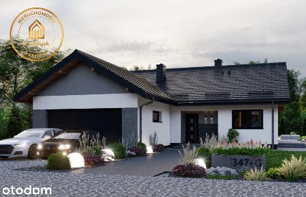 Nowoczesny dom w stanie deweloperskim
