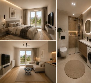 Nowe mieszkanie nad morzem 37 m² Darłowo - balkon - deweloper osiedle KoronaJadwigi