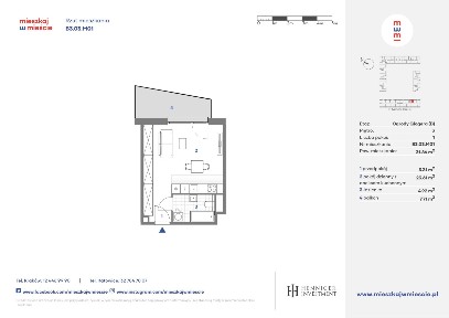 1-pokojowe mieszkanie 31m2 + balkon Bez Prowizji