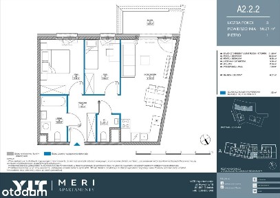 3-pokojowe mieszkanie 56m2 + balkon Bezpośrednio
