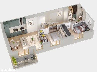 3pok 50m2 balkon|-1000zł/m2|Finansowanie 20/80|0%