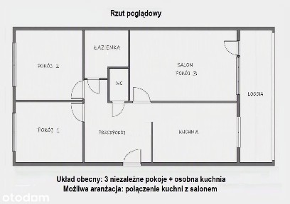 3 pokoje | 51,3 m² | Przy Arce | loggia | wysoki parter | Nowa Huta