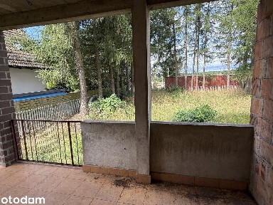 duża działka! Długi garaż! dom do wykończenia do życia lub na biura