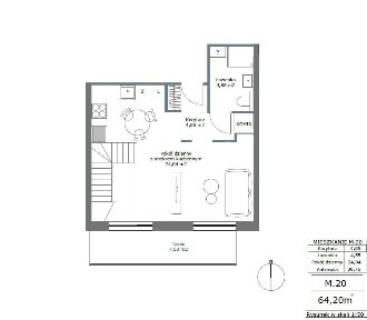 Gdańsk Madalińskiego 64,20m2
