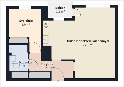 Dwa pokoje|Garaż|Komórka lok.|Zieleń|Cisza|