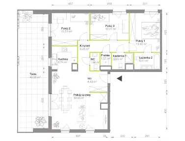 MEGA! 4 pokoje | Salon 32 m² | Duży taras aż 40 m² | Blisko metro!