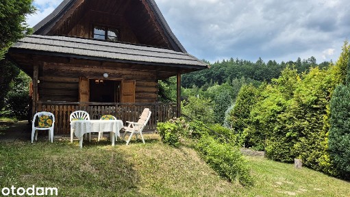 Balice, domek rekreacyjny z bali. Przepiękne widokowo miejsce !